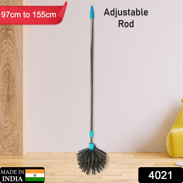 Cobweb Brush With Stainless Steel Strong Long Extendable Handle for Dusting, Ceiling Cobweb Cleaning, Brush for Lights, Fans & Webs Cleaning for Home/Kitchen F4Mart