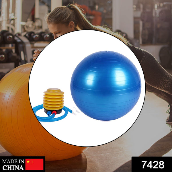 Heavy Duty Gym Ball Non-Slip Stability Ball with Foot Pump for Total Body Fitness F4Mart