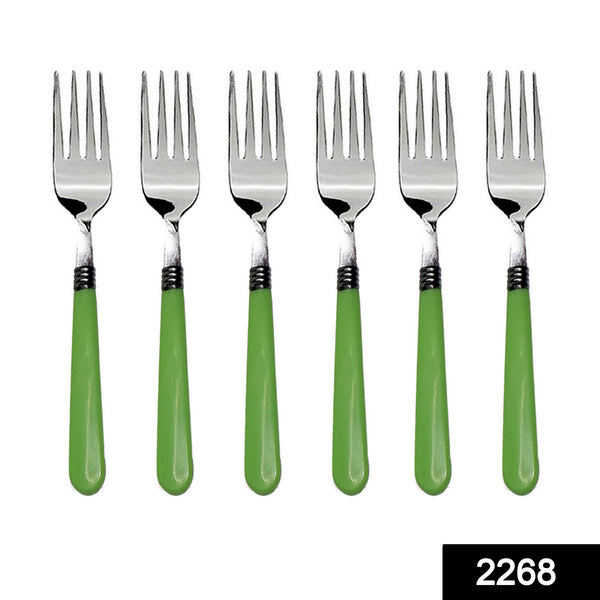 Stainless Steel Forks with Comfortable Grip Dining Fork Set of 6 Pcs F4Mart
