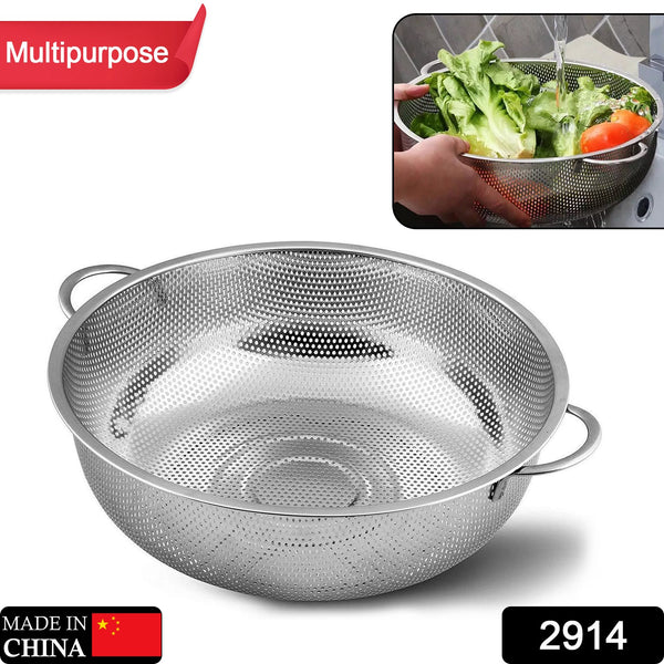 Stainless Steel Rice Vegetables Washing Bowl Strainer Collapsible Strainer. F4Mart