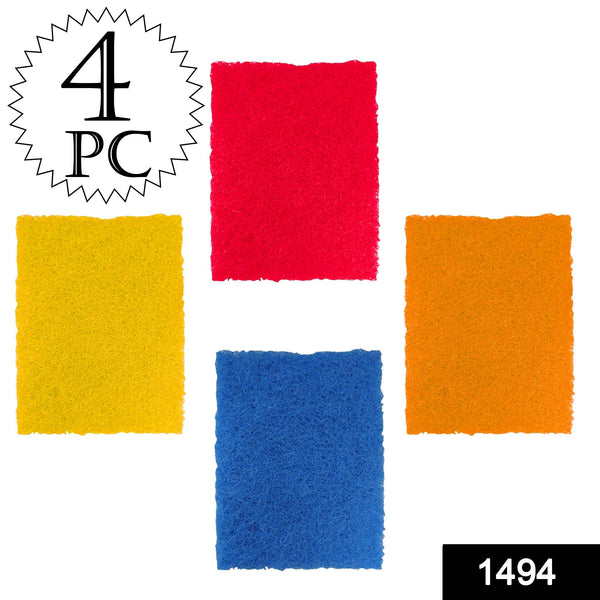 Kitchen Scrubber Pads for Utensils/Tiles Cleaning (Pack of 4) F4Mart