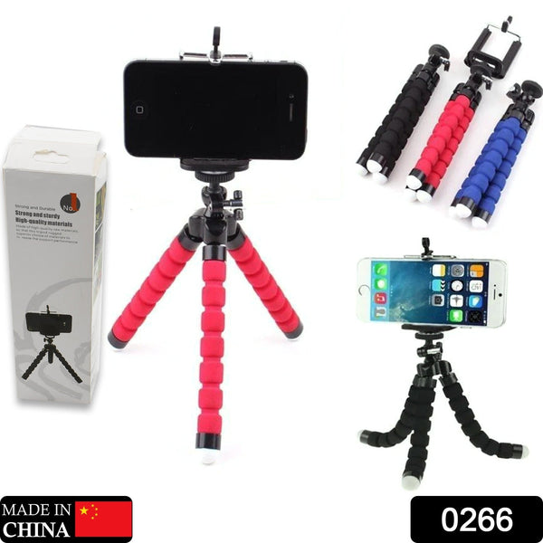 0266-portable-mini-octopus-tripod-stand-with-phone-holder-for-live-selfie-mobile-phone-portable-and-adjustable-stent