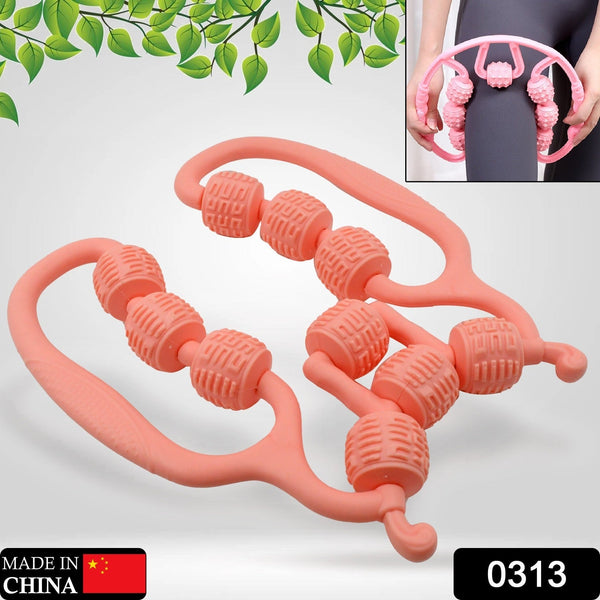 Massage Roller, 8 &10 Wheels Relieve Soreness Leg Muscle Roller Fitness Roller Muscle Relaxer Massage Roller Ring Clip All Round Massaging Uniform Force Elastic Pp Drop Shaped For Home Use (1 Pc)