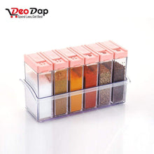 Plastic Spice Jars (6 pcs, 14x22x8cm, Multicolour) F4Mart