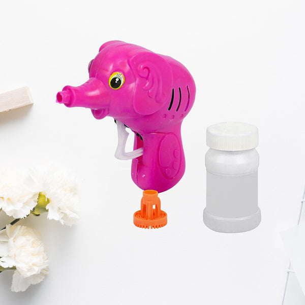 Bubble Gun Elephant Hand Pressing Bubble Gun Toy for Kids Bubble Liquid Bottle with Fun Loading F4Mart