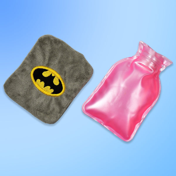 Batman small Hot Water Bag with Cover for Pain Relief, Neck, Shoulder Pain and Hand, Feet Warmer, Menstrual Cramps. F4Mart
