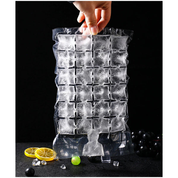 Disposable Ice Cube Bags, Stackable Easy Release Ice Cube Mold Trays Self-Seal Freezing Maker,Cold Ice Pack Cooler Bag for Cocktail Food Wine F4Mart