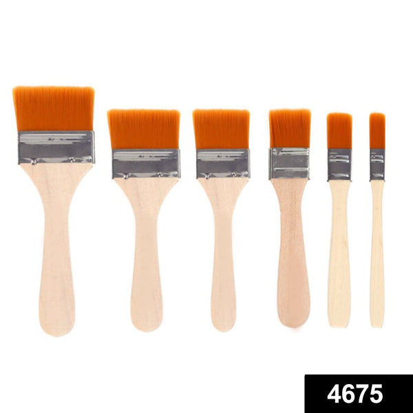 Artistic Flat Painting Brush - Set of 6 F4Mart