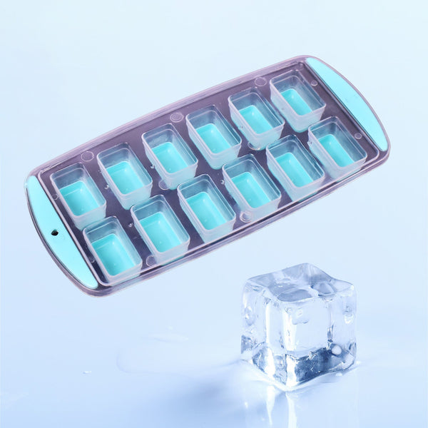 12 Grid Silicon Ice cubes Making Tray Food Grade Square Ice Cube Tray | Easy Release Bottom Silicon Tray F4Mart