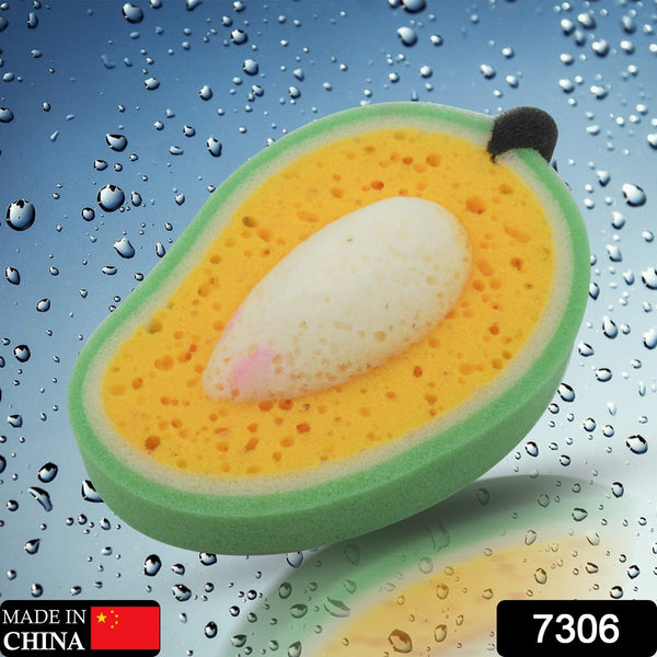 7306 mango shape scrub sponge