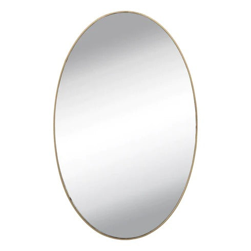SMALL OVAL FRAME LESS MIRROR WALL STICKER FOR DRESSING F4Mart