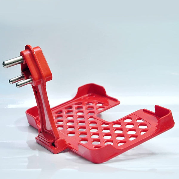 Multi-Purpose Wall Holder Stand for Charging Mobile Just Fit in Socket and Hang (Red) F4Mart