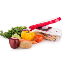 Ganesh Plastic Chopper Vegetable and Fruit Cutter, Red F4Mart