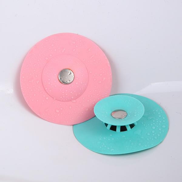 Creative 2-in-1 Silicone Sewer Sink Sealer Cover Drainer (multicolour) F4Mart