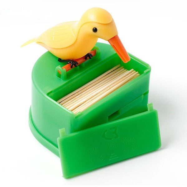 Portable Automatic Bird Toothpick Storage Box F4Mart