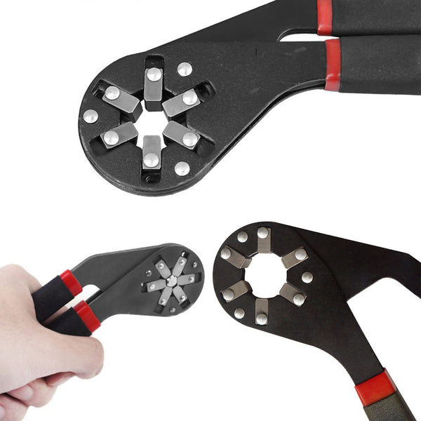 Multi-Function Hexagon Universal Wrench Adjustable Bionic Plier Spanner Repair Hand Tool (Small) Single Sided Bionic Wrench Household Repairing Wrench Hand Tool F4Mart