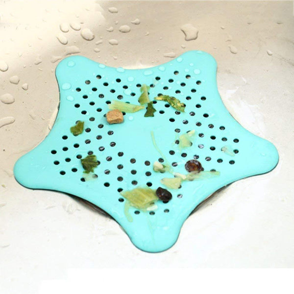 Silicone Star Shaped Sink Filter Bathroom Hair Catcher Drain Strainers for Basin F4Mart