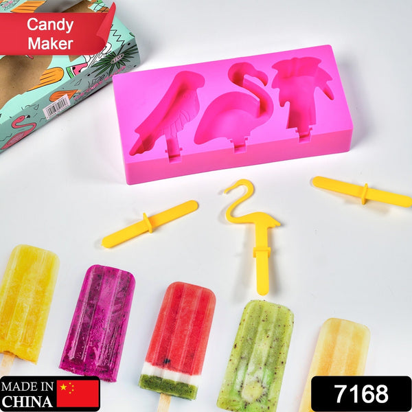 Fancy Ice Candy Mould Maker Food Grade Homemade Reusable Ice Popsicle Makers Frozen Ice Cream Mould Sticks Kulfi Candy Ice Mold for Children & Adults F4Mart