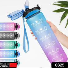 Motivational Water Bottle with Straw & Time Marker, BPA-Free Tritan Portable Gym Water Bottle, Leakproof Reusable, Special Design for Your Sports Activity, Hiking, Camping F4Mart